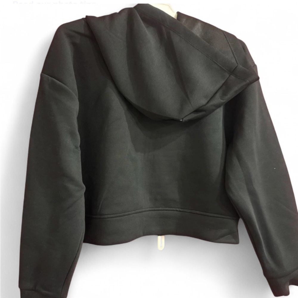 A New Day ~ Women's Double Knit Zip Hoodie Sweatshirt Jacket XL Black - Picture 3 of 3